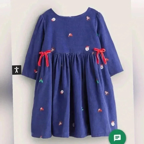 Mini Boden Navy Cord Christmas Party Dress
Starboard Blue Festive LIKE NEW - Picture 3 of 7